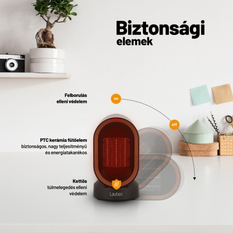 Lauben Desk Fan Heater 2in1 600BB hősögárzó/ventilátor Lauben Desk Fan Heater 2in1 600BB hősögárzó/ventilátor